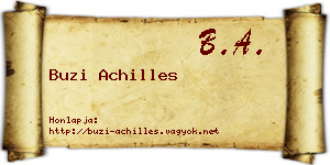 Buzi Achilles névjegykártya